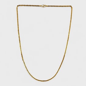 Fine 22K Yellow Gold Chain Link Necklace