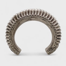 Vintage North African Yemeni Accordian Pattern Cuff Bracelet