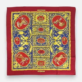 Vintage Hermes "Presentations" 90cm Silk Scarf