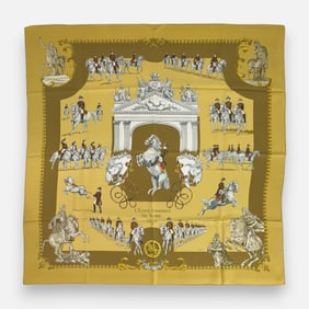 Vintage Hermes "L'Ecole Espagnole de Vienne" 90cm Silk Scarf