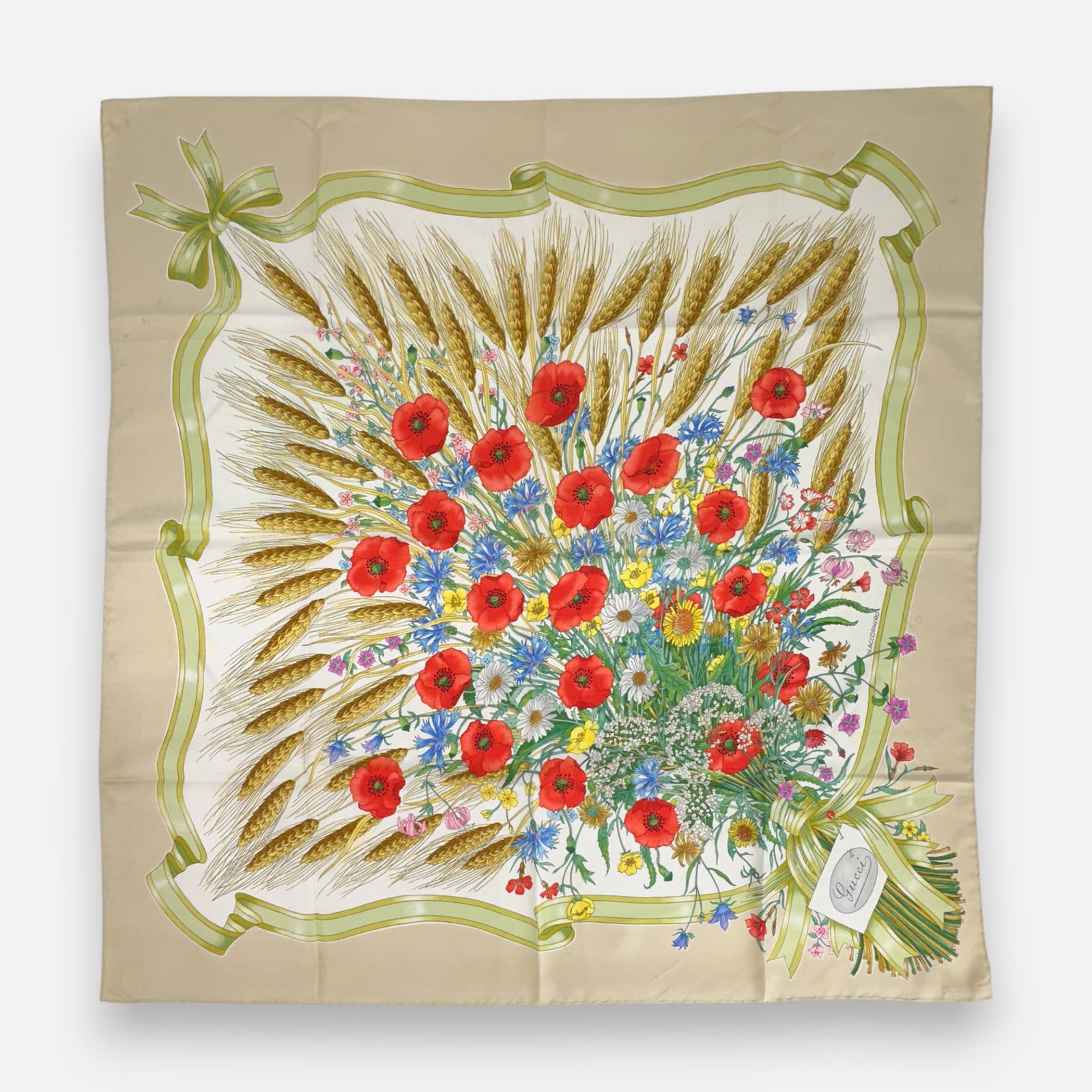 Vintage Gucci Botanical Silk Scarf (1 of 7)