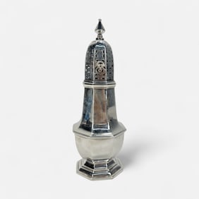 Thomas Bradbury Antique English Sterling Silver Sugar Caster