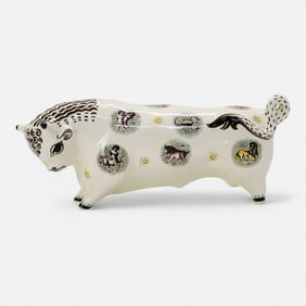 Wedgood Queensware "Taurus the Bull" Porcelain Animal Figurine by Arnold Machin