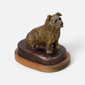 "Lady Windermere" Bronze Terrier Dog Sculpture Animal Figurine by Connell 1/1