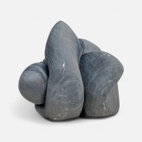 Helaine Blumenfeld "Metamorphosis" Modernist Carved Biomorphic Marble Sculpture