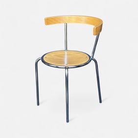 Vintage 1990 Ikea "Korpo" Modernist Bentwood Chair by Lars Norinder