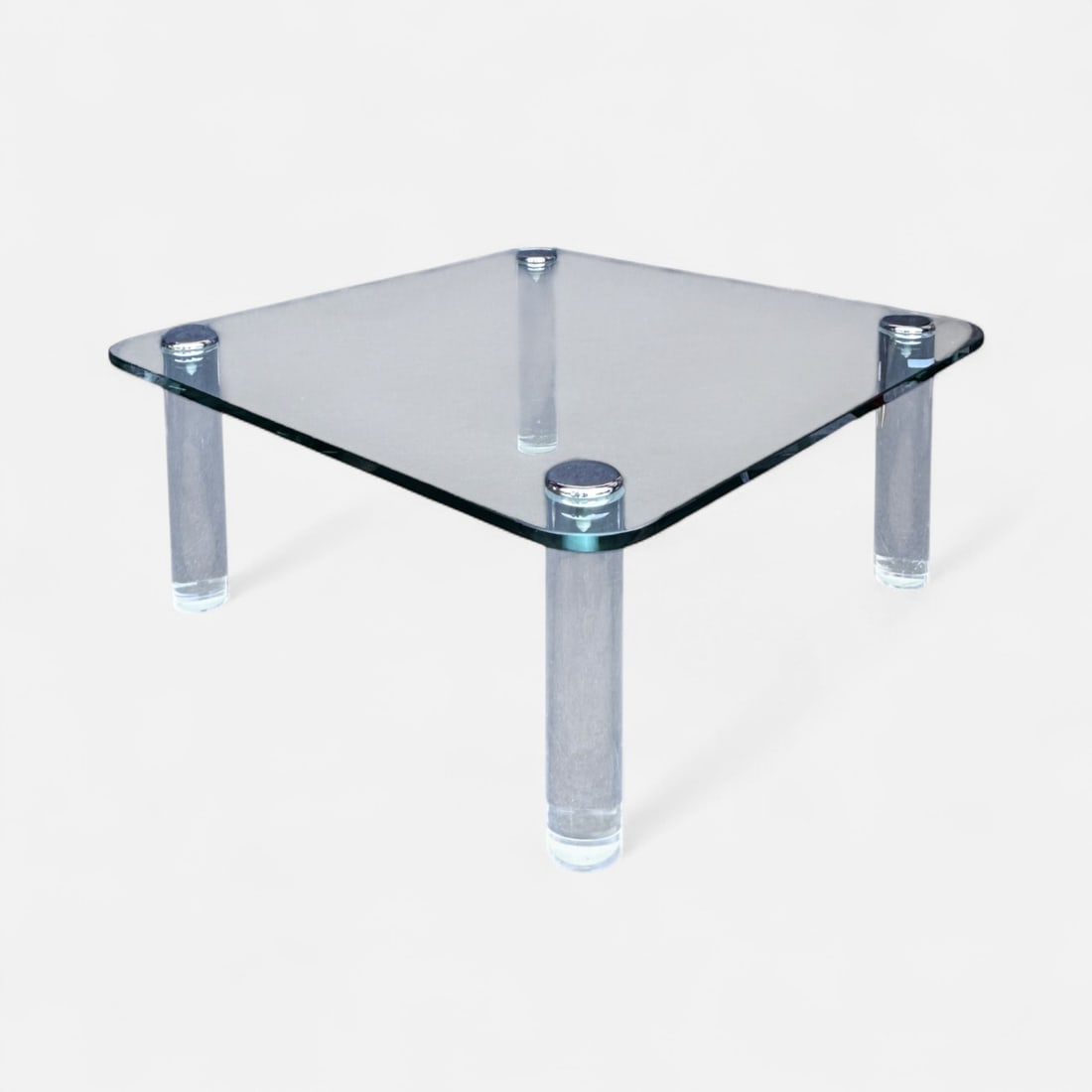 Pace Collection Lucite Glass & Chome Modernist Coffee Table by Leon Rosen (1 of 7)