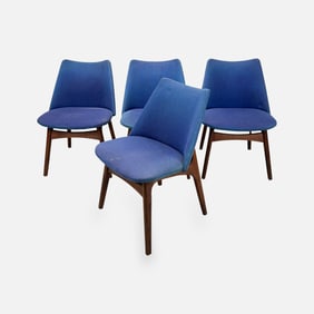 Set of Four Adrian Pearsall Walnut Dining Chairs