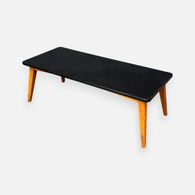 German Mid-Century Modern 1950s Walnut and Laminate MCM Coffee Table
