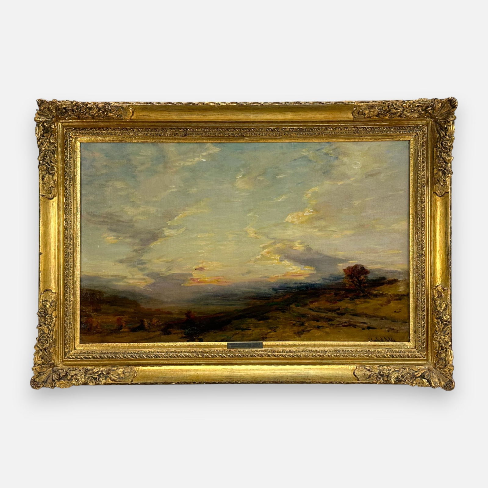 James Campbell Noble Antique Landscape Oil on Canvas Painting Framed (1 of 7)