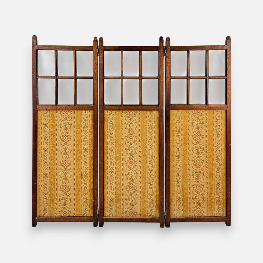 Antique Carved Mahogany Miniature Room Divider Screen (1 of 6)