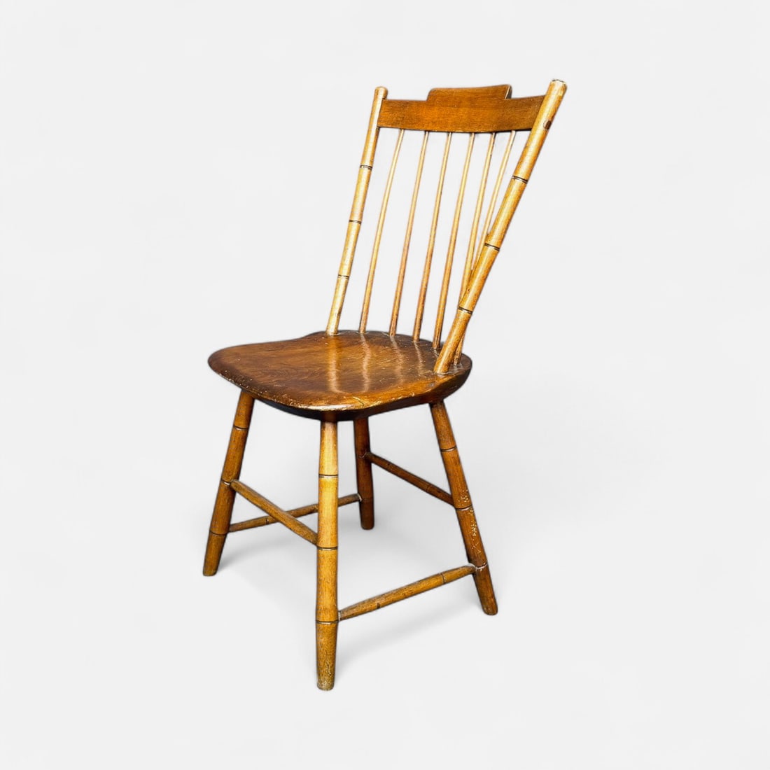 Antique American Carved Maple Faux Bamboo Side Chair (1 of 8)