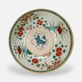 Antique Chinese Ming Polychrome Swatow Porcelain/Pottery Bowl