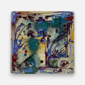 Holl 1983 Abstract Painting Wall Hanging Plaque