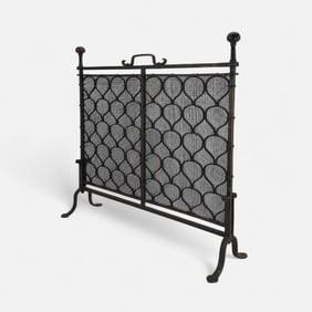 Blacksmith Forged Wrought Iron Arts & Crafts Fireplace Screen
