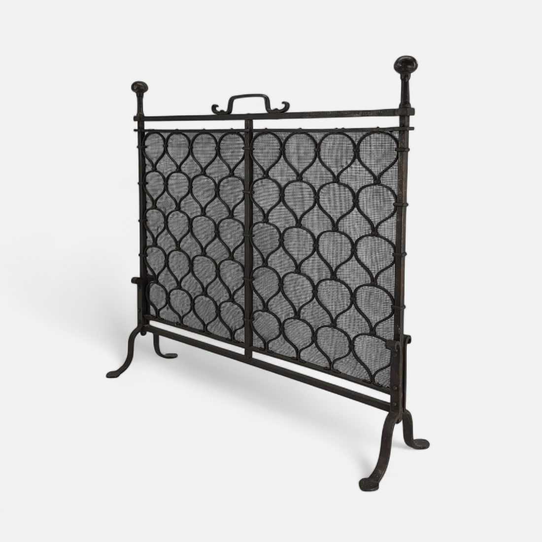 Blacksmith Forged Wrought Iron Arts & Crafts Fireplace Screen (1 of 5)