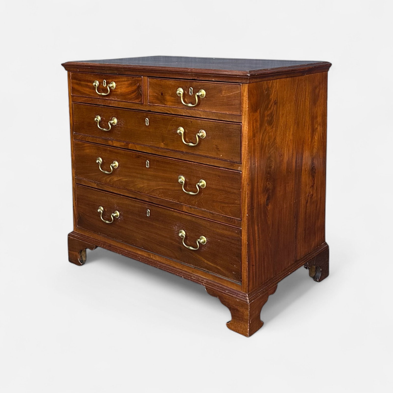 Antique 18thC American Five-Drawer Mahogany Chest of Drawers (1 of 11)