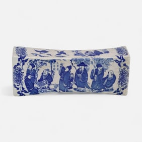 Old Chinese Blue and White Porcelain Head Pillow