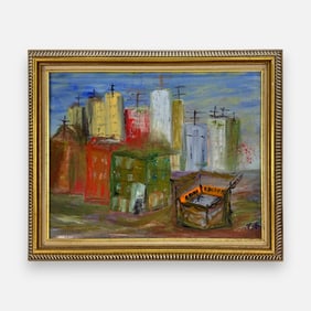 Artist Signed Acrylic on Canvas Painting Framed