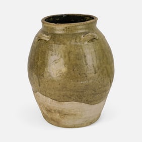 Antique Chinese Celadon Glazed Stoneware Jar