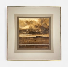 James Twitty 1970 Abstract Landscape Acrylic on Canvas Painting Framed