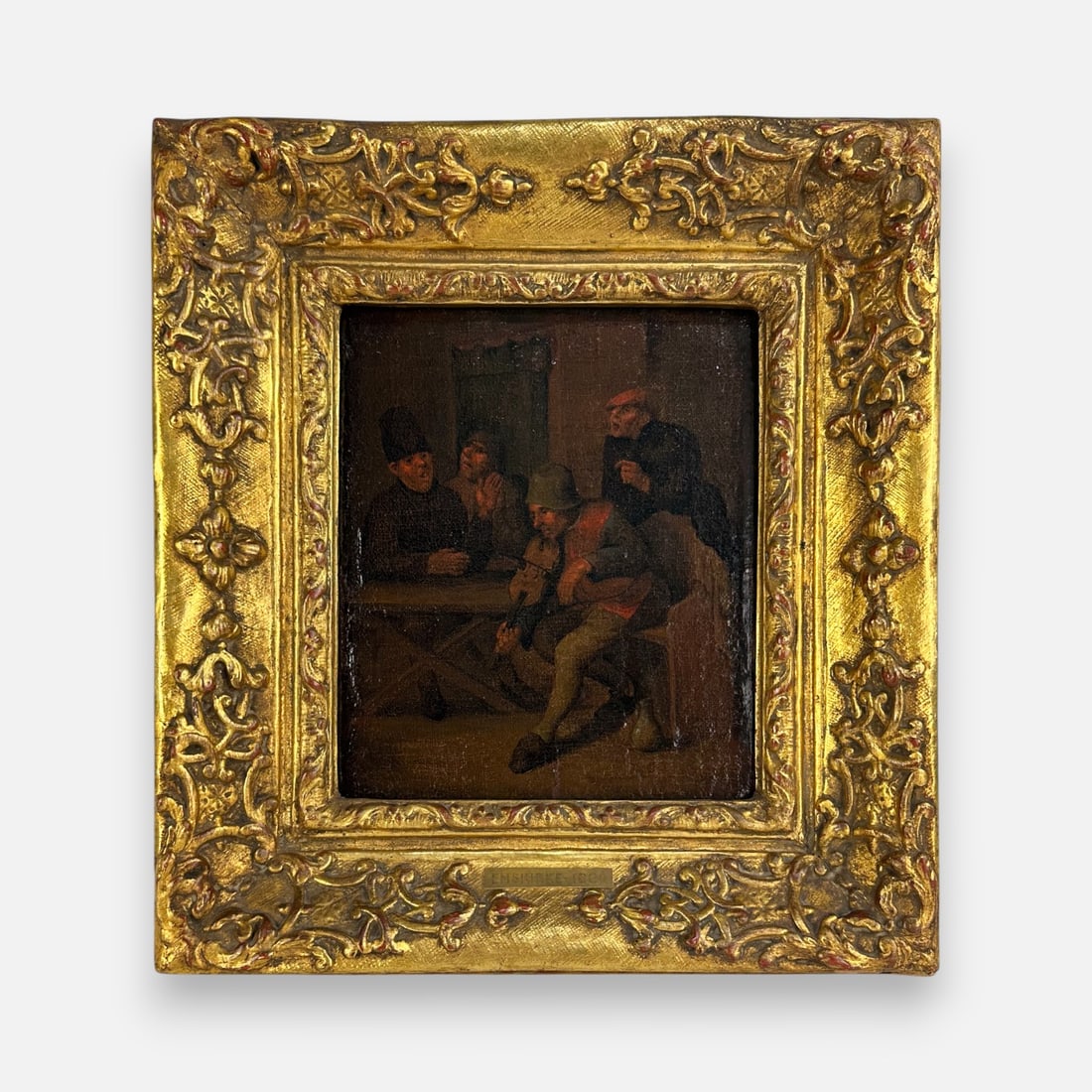 Egbert van Heemskerck (Attr) Dutch Tavern Oil on Board Painting Framed (1 of 7)