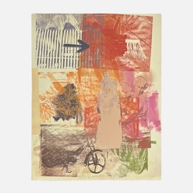 Robert Rauschenberg Signed 1984 Offset Color Lithograph Print
