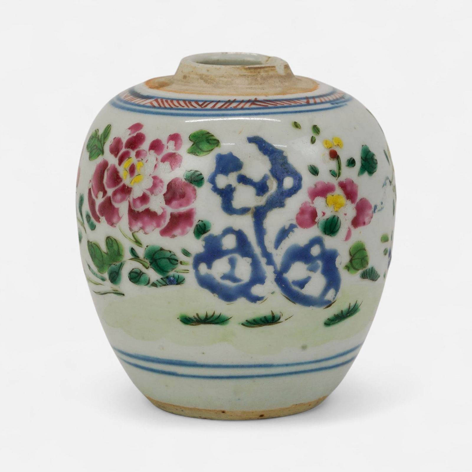 Antique Chinese Asian Miniature Famille Rose Porcelain Ginger Jar (1 of 8)