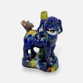 Antique Chinese Sancai Pottery Foo Fu Dog Water Dropper Bud Vase