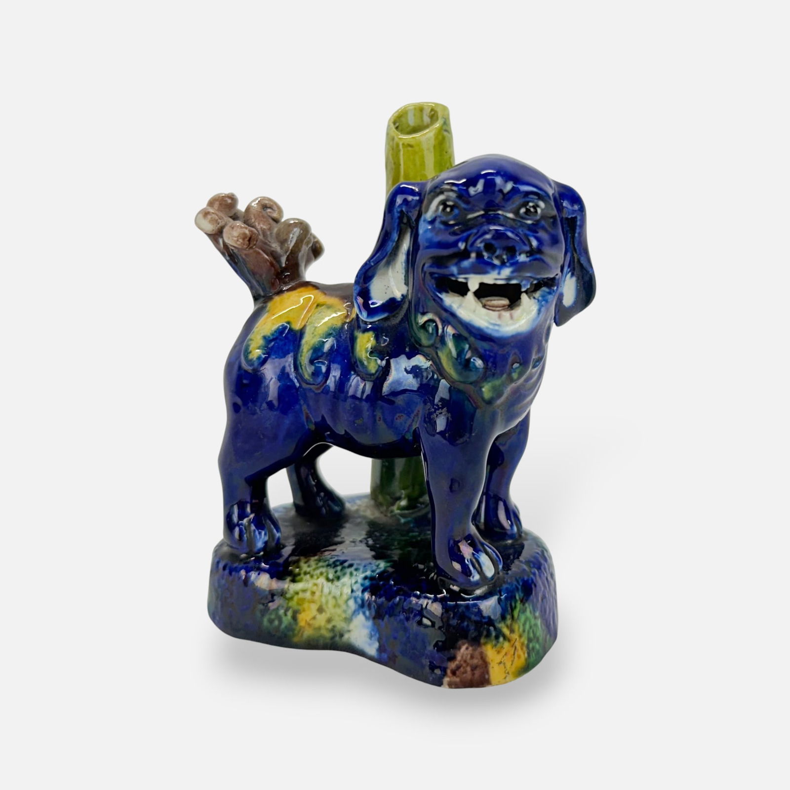 Antique Chinese Sancai Pottery Foo Fu Dog Water Dropper Bud Vase (1 of 6)