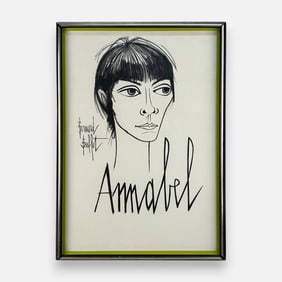 Bernard Buffet "Annabel" Lithograph Framed Print Poster