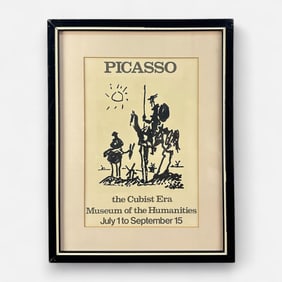 Pablo Picasso "The Cubist Era" Museum of the Humanities Exhibition Poster Framed