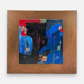 Bill Gian Contemporary Large Acrylic on Artist Board Colorful Abstract Painting
