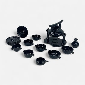 Luigi Colani Glazed Earthenware "Zen" Tea Coffee Set - Sixteen Pieces