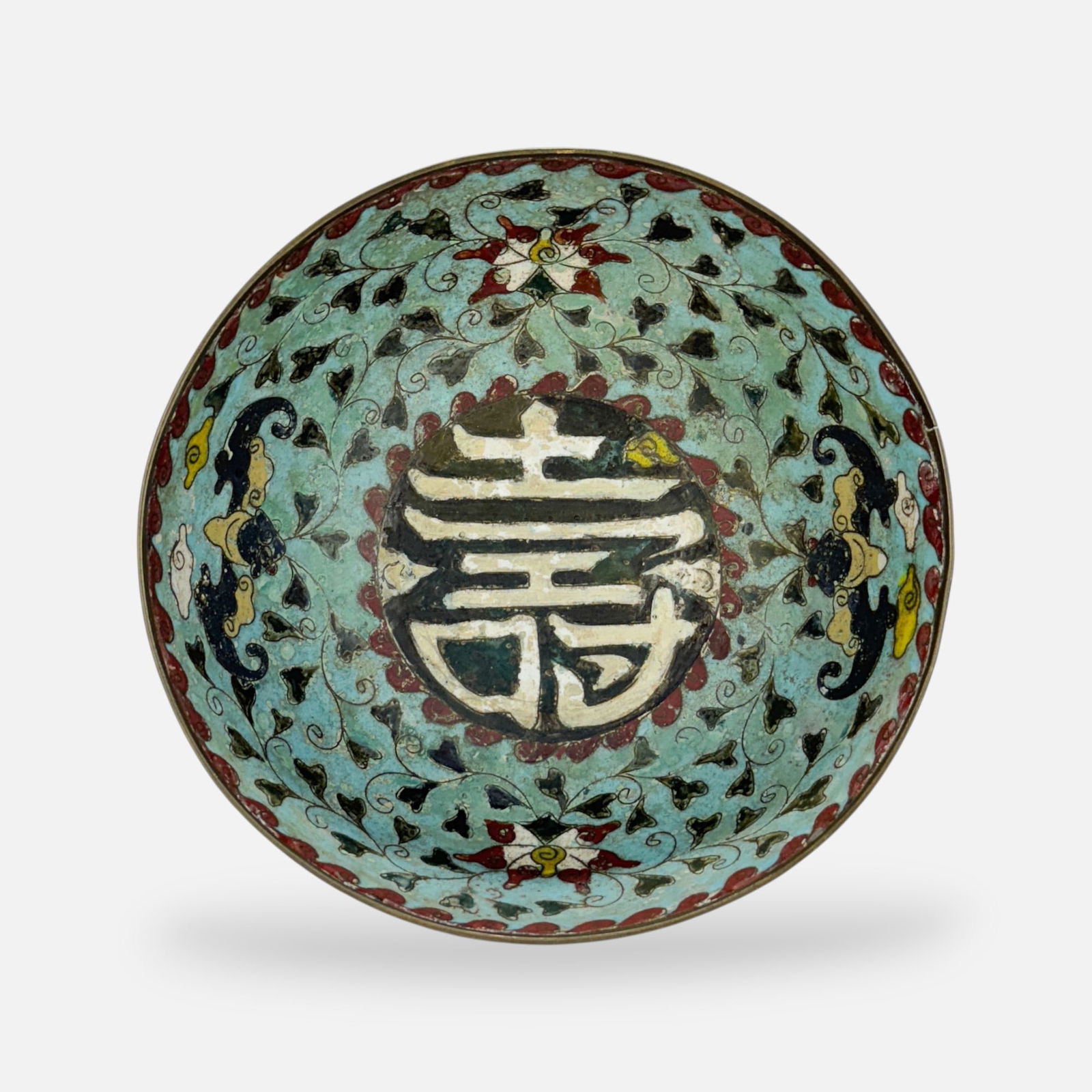 Antique Chinese Ming Cloisonne Enamel Bowl: Ca. late 17th to early 18thC. Good age-appropriate condition as shown.For shipping, we highly recommend Donald Camden at UPS Store 4608. Alternatively, reach out to one of our preferred shippers liste