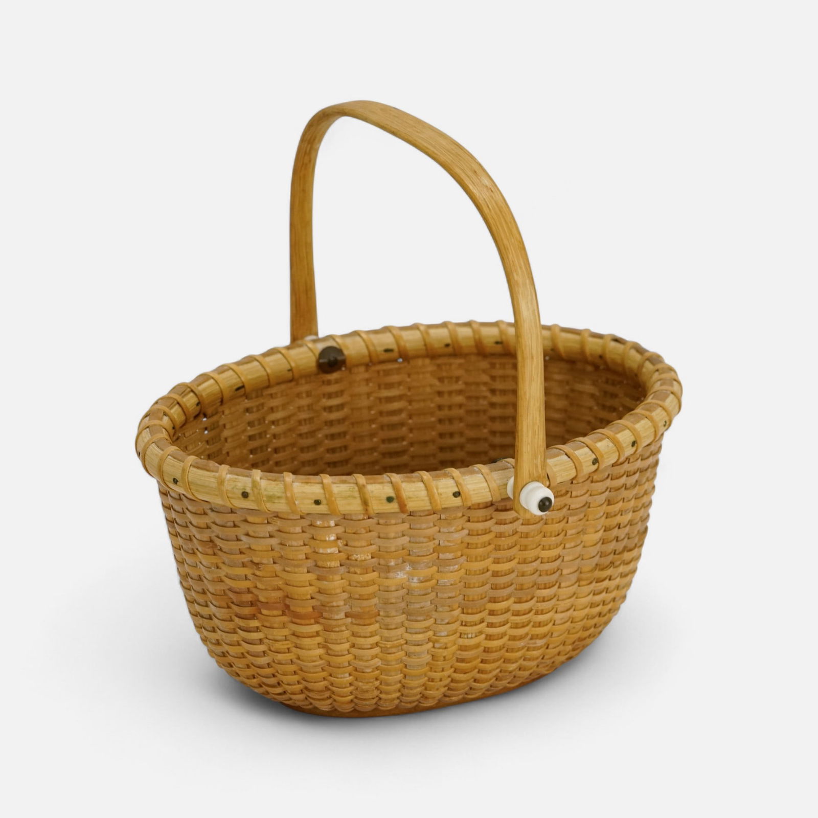 Susan Chase Signed and Dated Nantucket Swing Handle Basket (1 of 10)