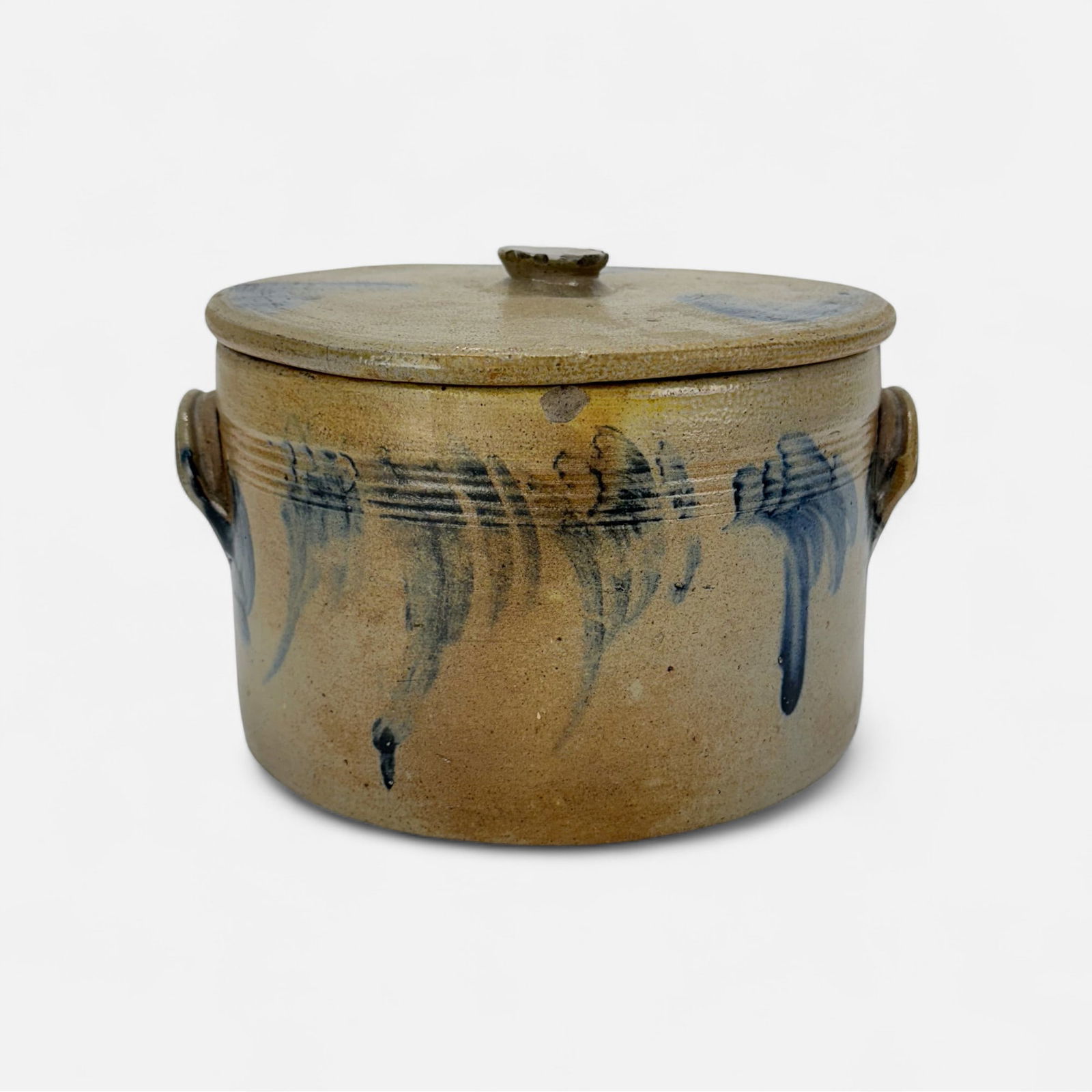 Antique Baltimore Maryland Stoneware Cake Crock w/Lid (1 of 15)