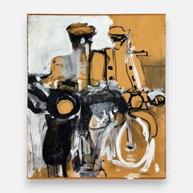 Charles Littler "Blood Brothers" Mixed Media on Paper Painting