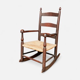 Antique Shaker Mt. Lebanon NY Child's Rocking Chair Size 0 w/Stamp on Back