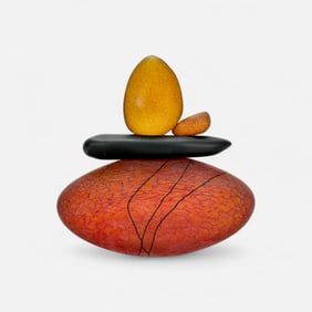 Melanie & David Leppla Cairn Art Glass Sculpture
