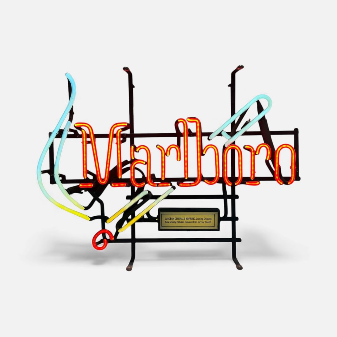 Marlboro Cigarettes Philip Morris Vintage Everbrite Neon Advertising Sign w/Original Box (1 of 6)