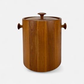 Staved MCM Teak Ice Bucket by Flemming Digsmed