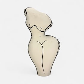 Donna Polseno Studio Art Pottery Nude Woman Vase
