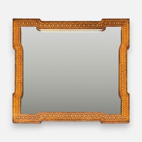 Jonathan Charles Napoleon III Style Inlaid Beveled Glass Wall Mirror