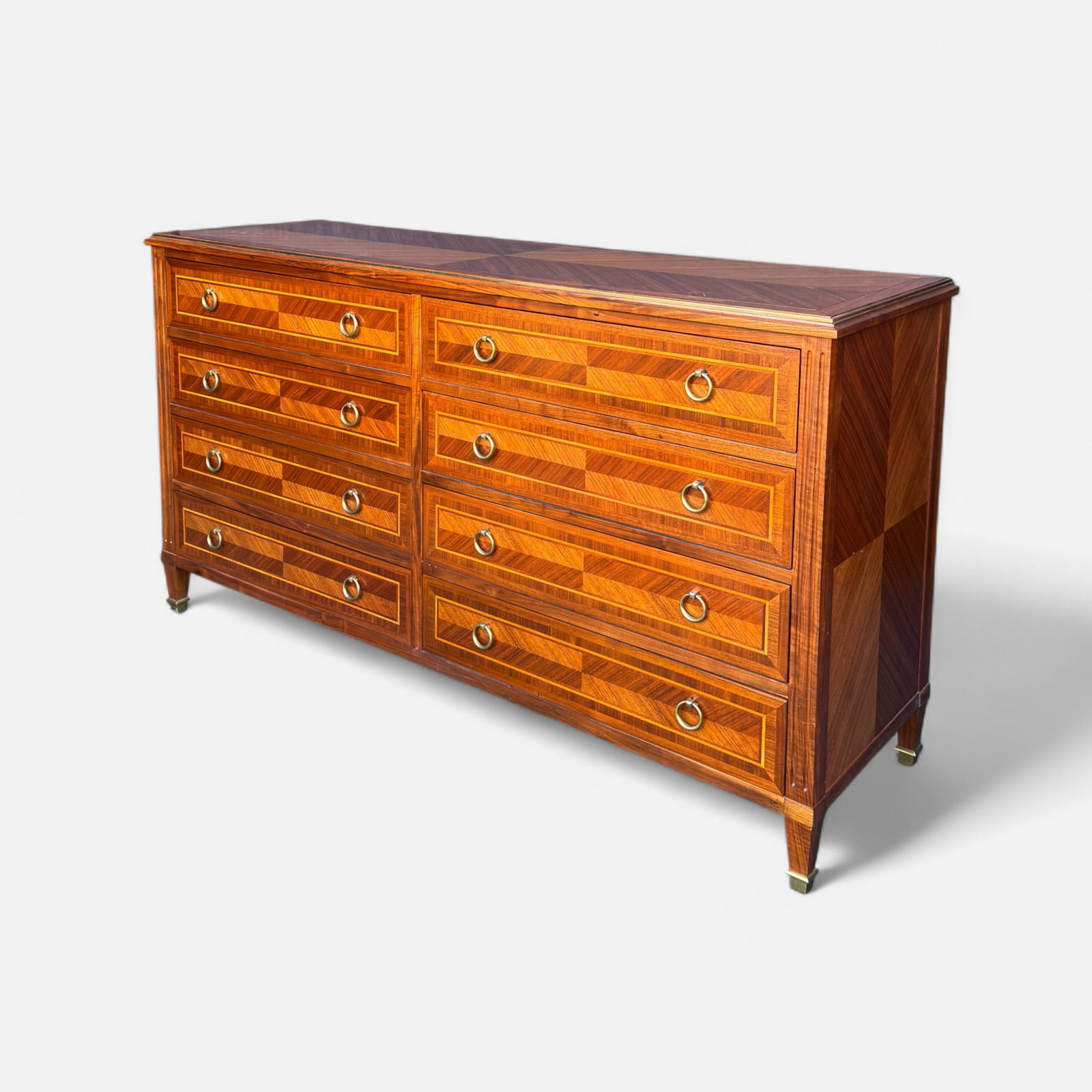 Modern History Villeneuve Inlaid 8-Drawer Chest of Drawers: For shipping, we highly recommend Donald Camden at UPS Store 4608. Alternatively, reach out to one of our preferred shippers listed at the link below or elect for LiveShipping in the checkout screen.