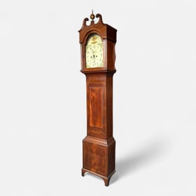 Antique 19thC Iron and Wood Tallcase Clock by Vincent of Bath
