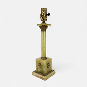 Onyx & Brass Empire Style Table Lamp