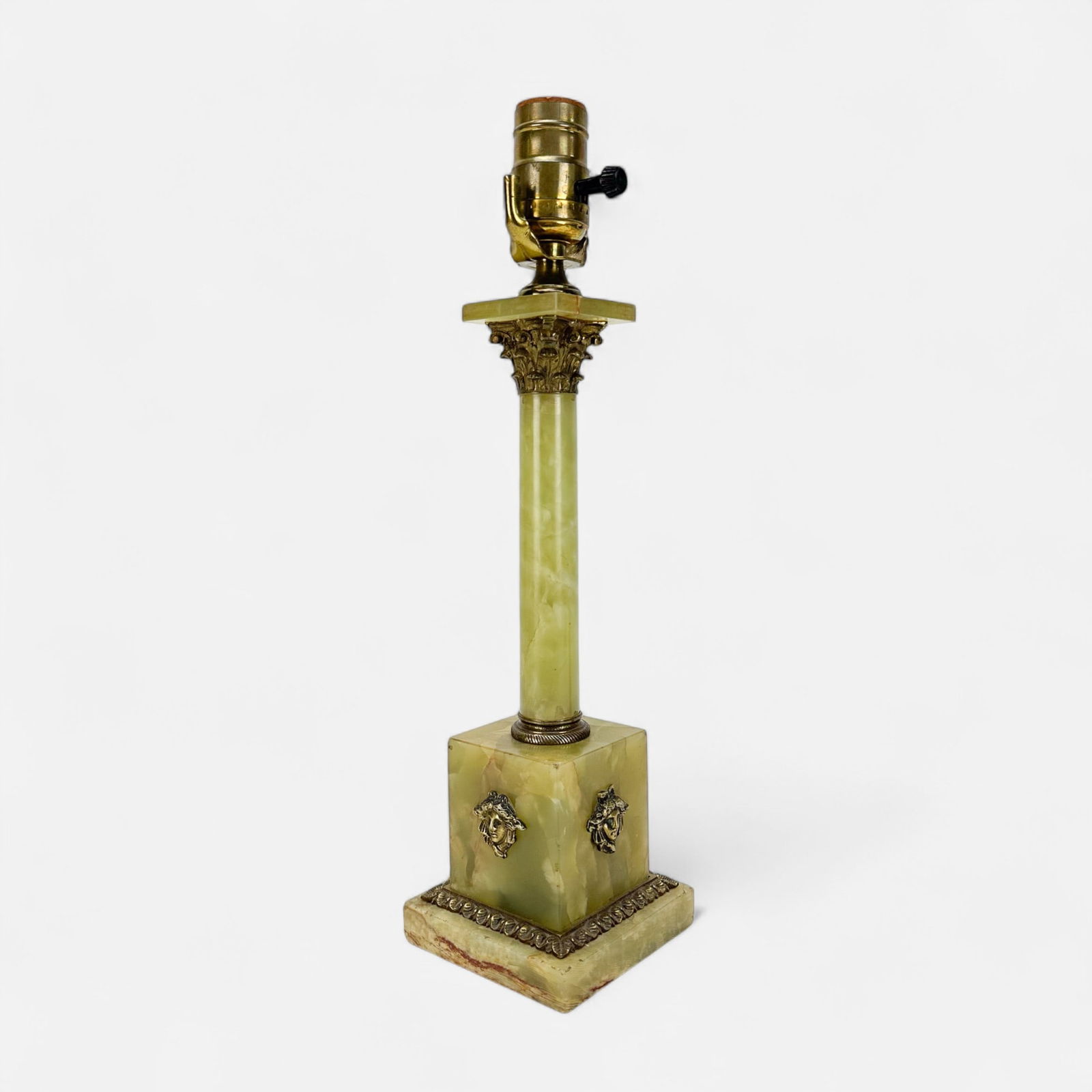 Onyx & Brass Empire Style Table Lamp (1 of 8)