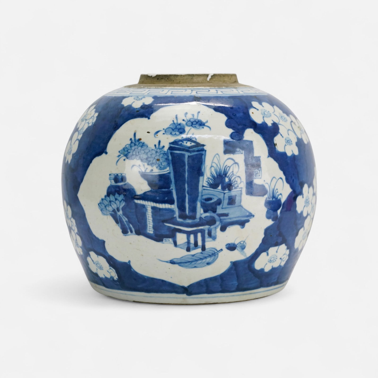 Antique Chinese Large Blue and White Ginger Jar (1 of 10)