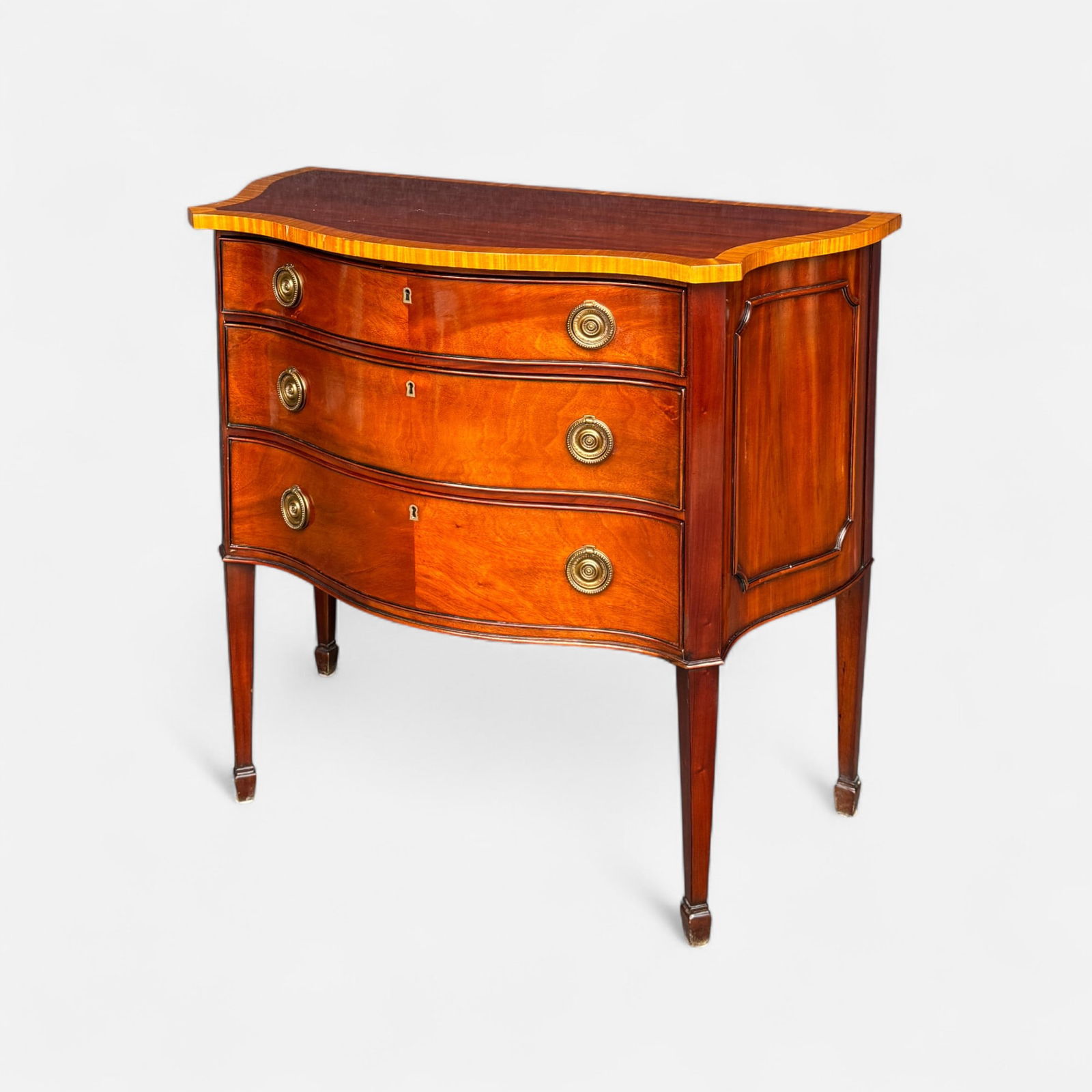 Hepplewhite Style 3-Drawer Chest of Drawers (1 of 6)